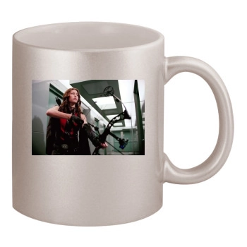 Jessica Biel 11oz Metallic Silver Mug