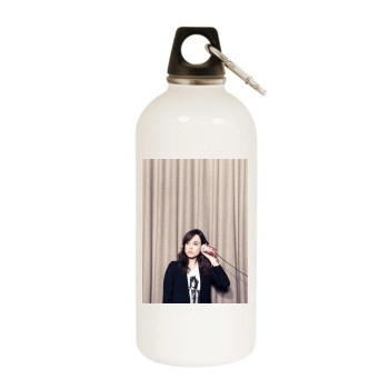 Ellen Page White Water Bottle With Carabiner