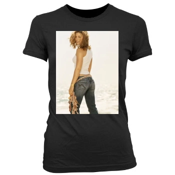 Jessica Biel Women's Junior Cut Crewneck T-Shirt