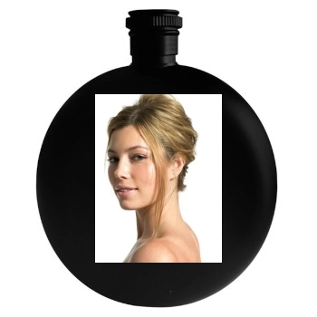 Jessica Biel Round Flask