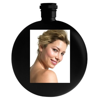 Jessica Biel Round Flask