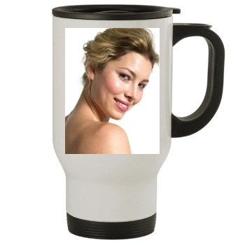 Jessica Biel Stainless Steel Travel Mug