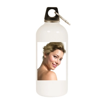 Jessica Biel White Water Bottle With Carabiner