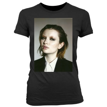 Emily Browning Women's Junior Cut Crewneck T-Shirt