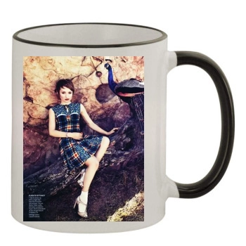 Emily Browning 11oz Colored Rim & Handle Mug