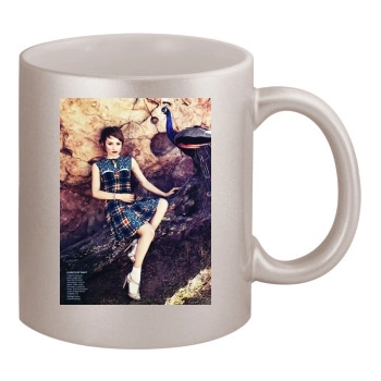 Emily Browning 11oz Metallic Silver Mug