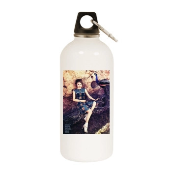 Emily Browning White Water Bottle With Carabiner