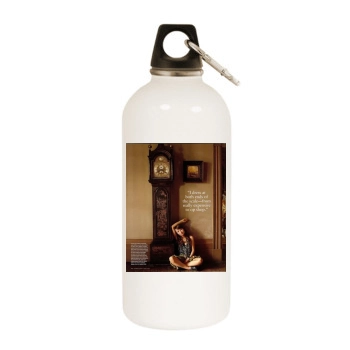Emily Browning White Water Bottle With Carabiner