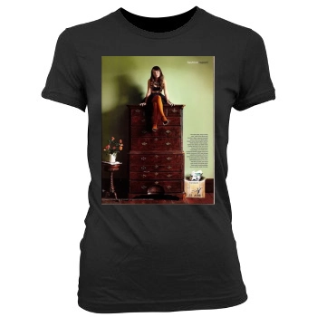 Emily Browning Women's Junior Cut Crewneck T-Shirt