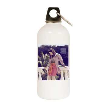 Emily Browning White Water Bottle With Carabiner