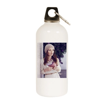 Emily Browning White Water Bottle With Carabiner