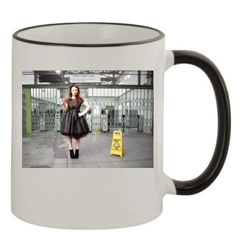 Emily Browning 11oz Colored Rim & Handle Mug