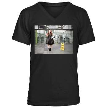 Emily Browning Men's V-Neck T-Shirt