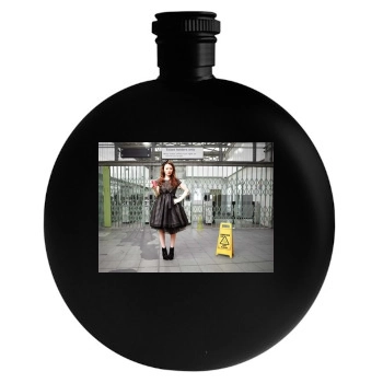 Emily Browning Round Flask