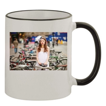 Emily Browning 11oz Colored Rim & Handle Mug