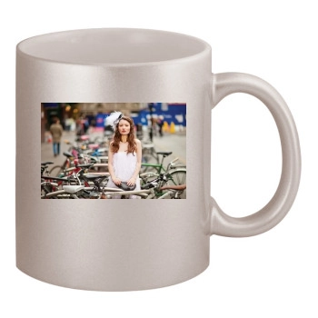 Emily Browning 11oz Metallic Silver Mug