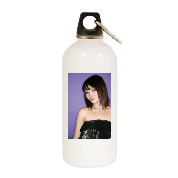 Emily Browning White Water Bottle With Carabiner