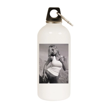 Jessica Simpson White Water Bottle With Carabiner