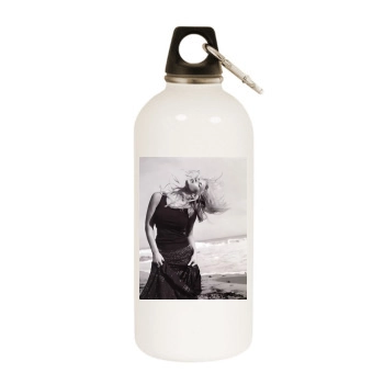 Jessica Simpson White Water Bottle With Carabiner