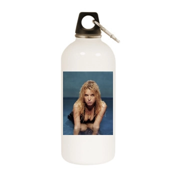 Jessica Simpson White Water Bottle With Carabiner