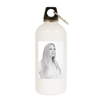 Emily Procter White Water Bottle With Carabiner