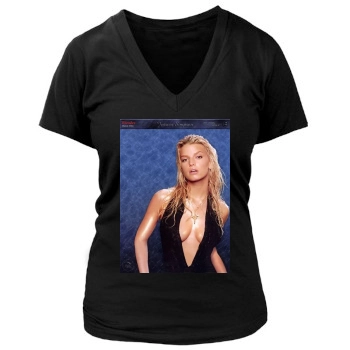 Jessica Simpson Women's Deep V-Neck TShirt