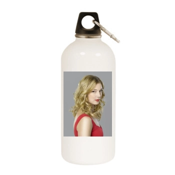 Emily VanCamp White Water Bottle With Carabiner