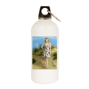 Emily VanCamp White Water Bottle With Carabiner