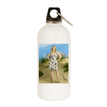 Emily VanCamp White Water Bottle With Carabiner