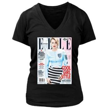 Emily VanCamp Women's Deep V-Neck TShirt