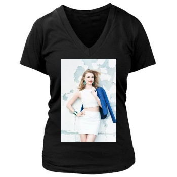 Emily VanCamp Women's Deep V-Neck TShirt