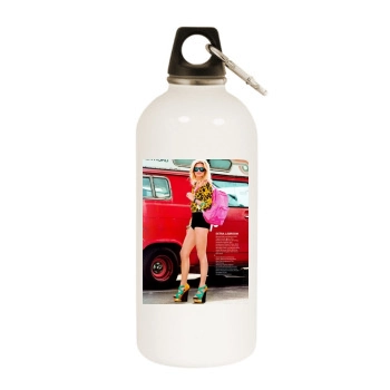 Emily VanCamp White Water Bottle With Carabiner