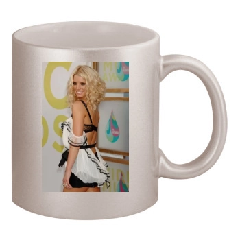 Jessica Simpson 11oz Metallic Silver Mug