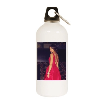 Emmanuelle Chriqui White Water Bottle With Carabiner