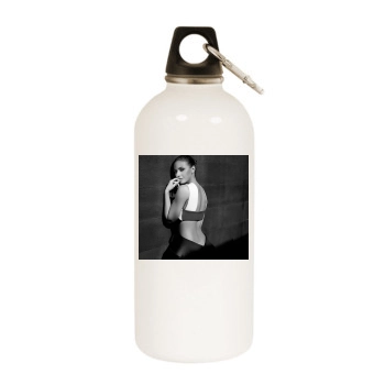 Emmanuelle Chriqui White Water Bottle With Carabiner