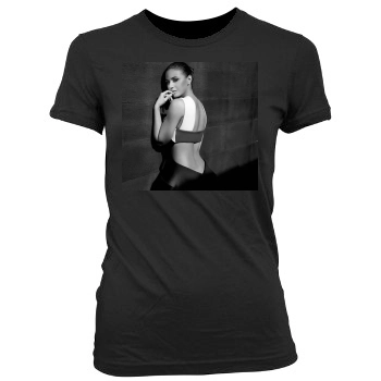 Emmanuelle Chriqui Women's Junior Cut Crewneck T-Shirt