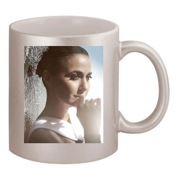 Emmanuelle Chriqui 11oz Metallic Silver Mug