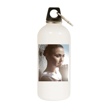 Emmanuelle Chriqui White Water Bottle With Carabiner