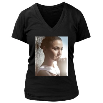 Emmanuelle Chriqui Women's Deep V-Neck TShirt