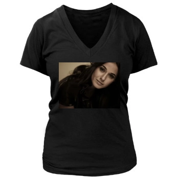 Emmanuelle Chriqui Women's Deep V-Neck TShirt