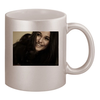 Emmanuelle Chriqui 11oz Metallic Silver Mug