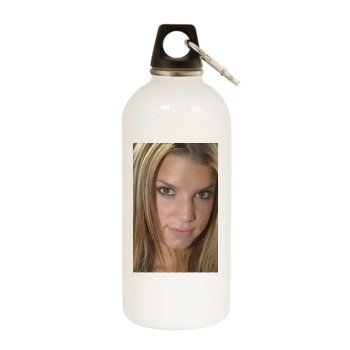 Jessica Simpson White Water Bottle With Carabiner