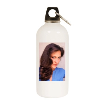 Erin Gray White Water Bottle With Carabiner