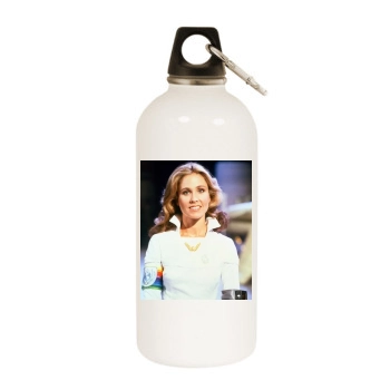 Erin Gray White Water Bottle With Carabiner