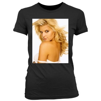 Jessica Simpson Women's Junior Cut Crewneck T-Shirt