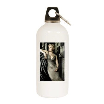 Eva Habermann White Water Bottle With Carabiner