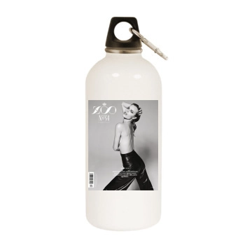 Eva Herzigova White Water Bottle With Carabiner