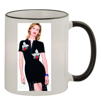 Eva Herzigova 11oz Colored Rim & Handle Mug