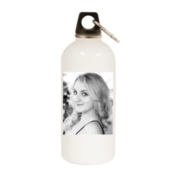 Evanna Lynch White Water Bottle With Carabiner