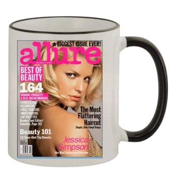 Jessica Simpson 11oz Colored Rim & Handle Mug